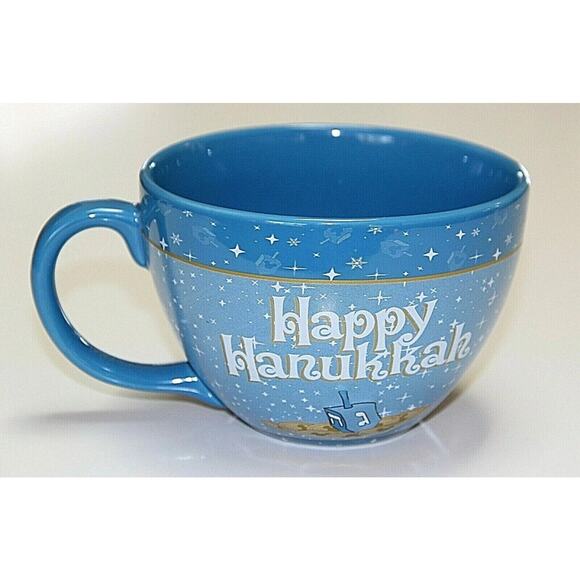 Large 3D Mickey Mouse HAPPY HANUKKAH Holiday Coffee Mug / Bowl, Disney - Picture 5 of 6